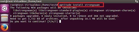 Installiere strongswan auf Ubuntu