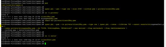 Die Zertifikate wurden erstellt.