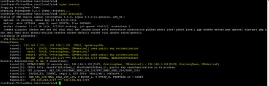 ipsec statusall # auf Seite A