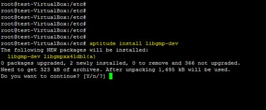 installieren sie libgmp-dev