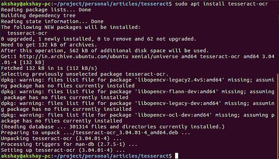 Tesseract OCR Installation und Verwendung unter Ubuntu