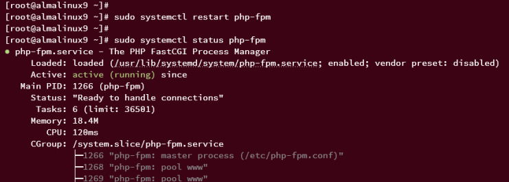 php-fpm konfigurieren