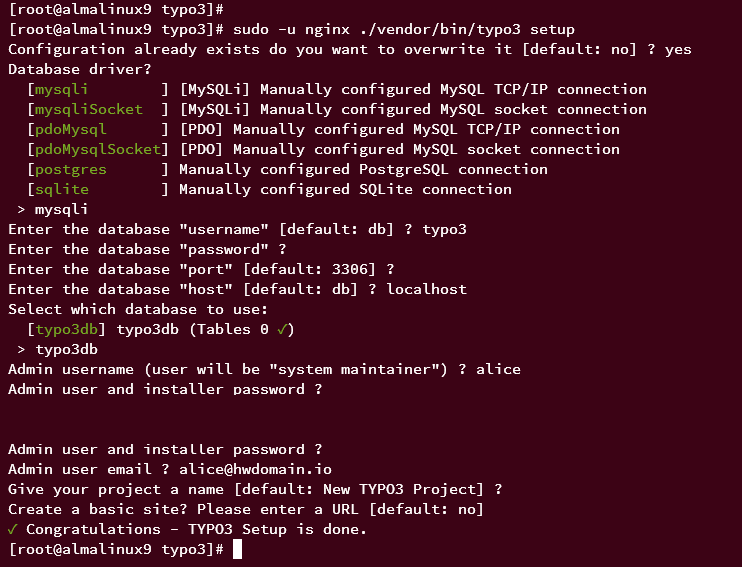 TYPO3 CMS über die Kommandozeile installieren