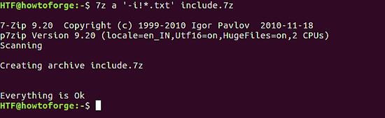 Dateien zu 7zip hinzufügen