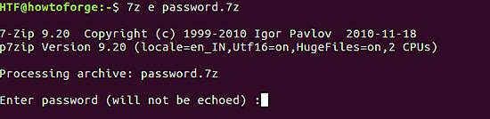 7zip-Archiv mit einem Passwort schützen