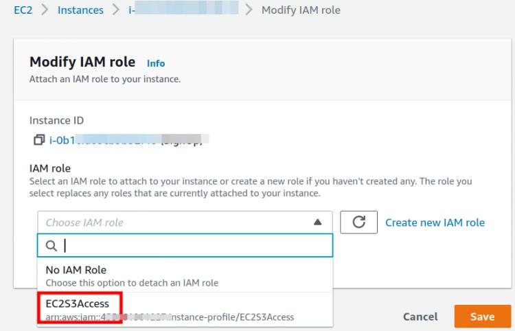 Anhängen der Rolle an die Instanz
