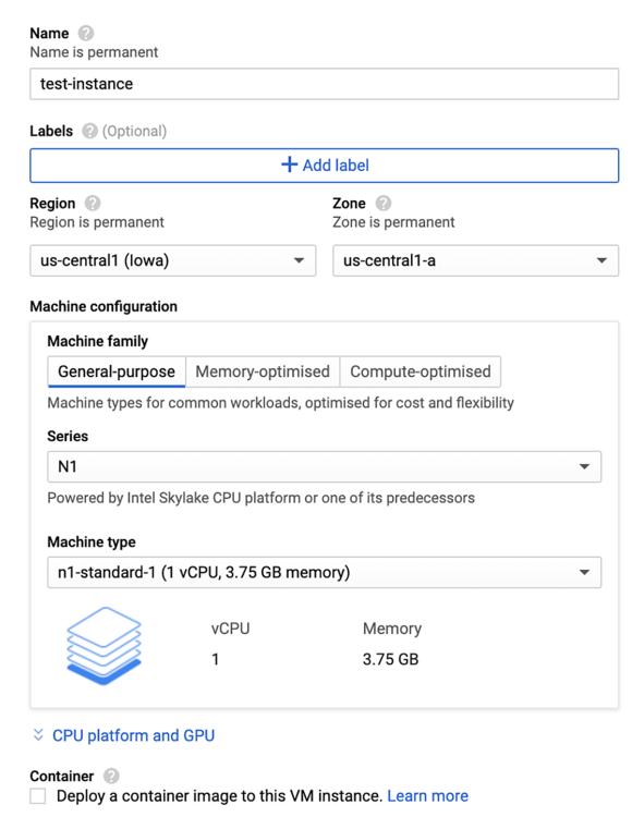Optionen für virtuelle Maschinen