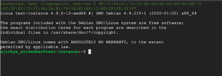 Shell-Zugriff auf Google VM