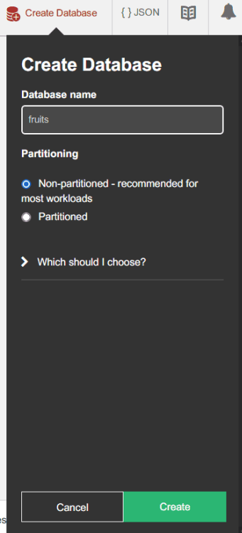 Datenbankname eingeben