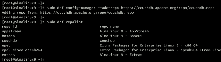 Couchdb Repo hinzufügen