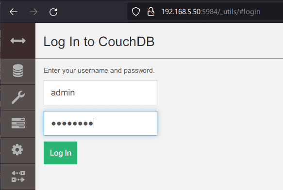 CouchDB Anmeldung