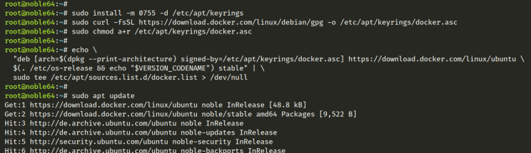 Docker-Repo einrichten