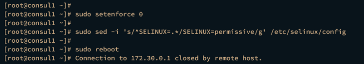 SELinux auf permissiv einstellen