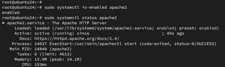 apache2 prüfen