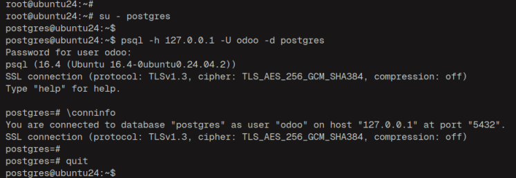 mit Postgresql verbinden