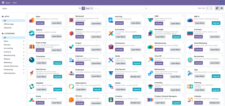 Dashboard odoo