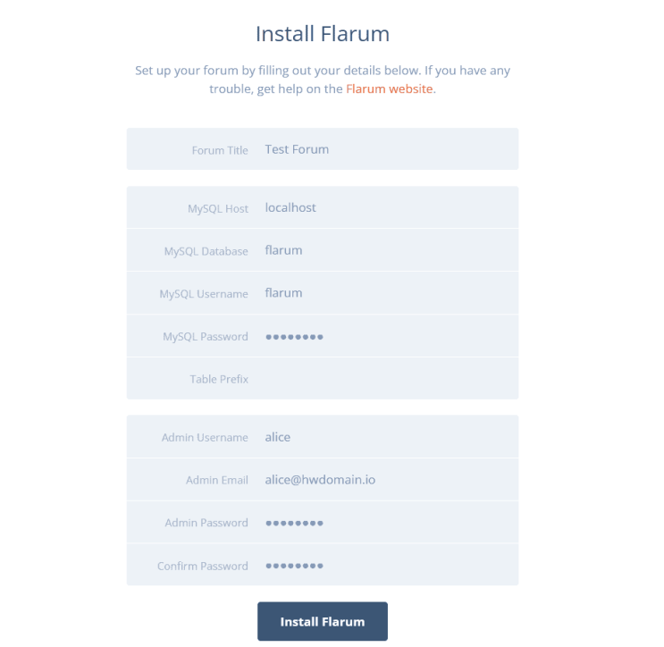flarum installieren
