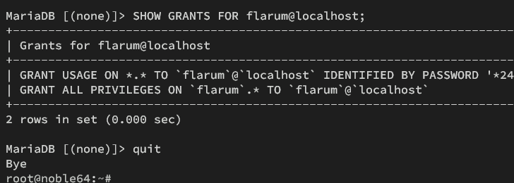 Privilegien anzeigen