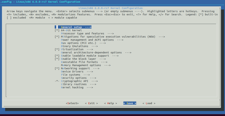 Kernel-Konfiguration vornehmen