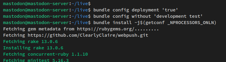 Bereitstellung einrichten und Abhängigkeiten installieren