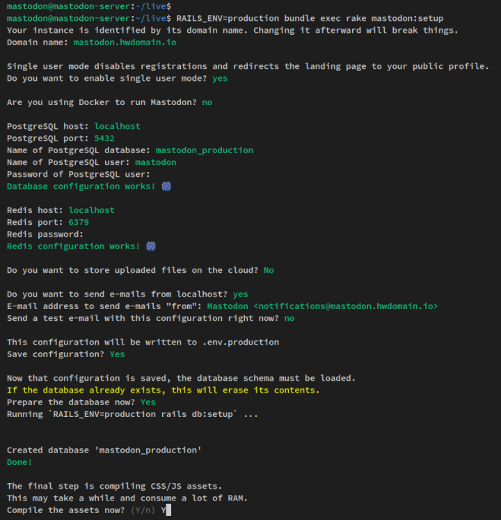 Mastodon Konfiguration