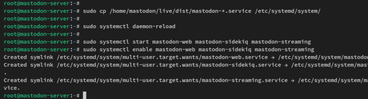 mastodon systemd einrichten