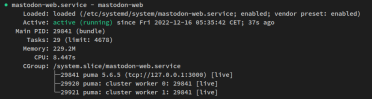 mastodon-web service