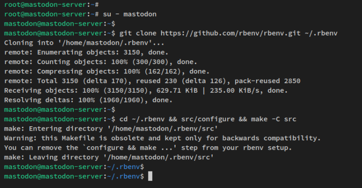 rbenv herunterladen und installieren