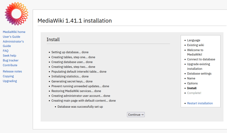 installation done