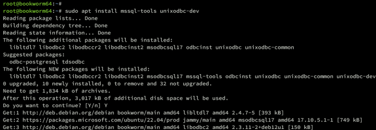 ms sql tools installieren