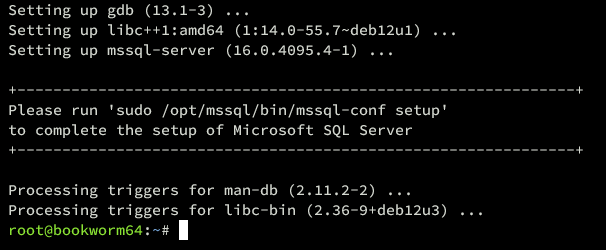 Installation beendet