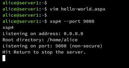 aspx mono ausführen