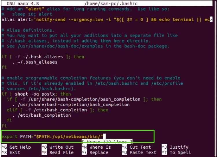 $PATH für Netbeans-Dateien anpassen