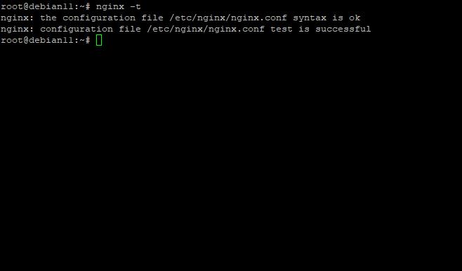 Nginx-Konfiguration überprüfen debian 11