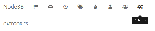 NodeBB Forum Admin Panel Link