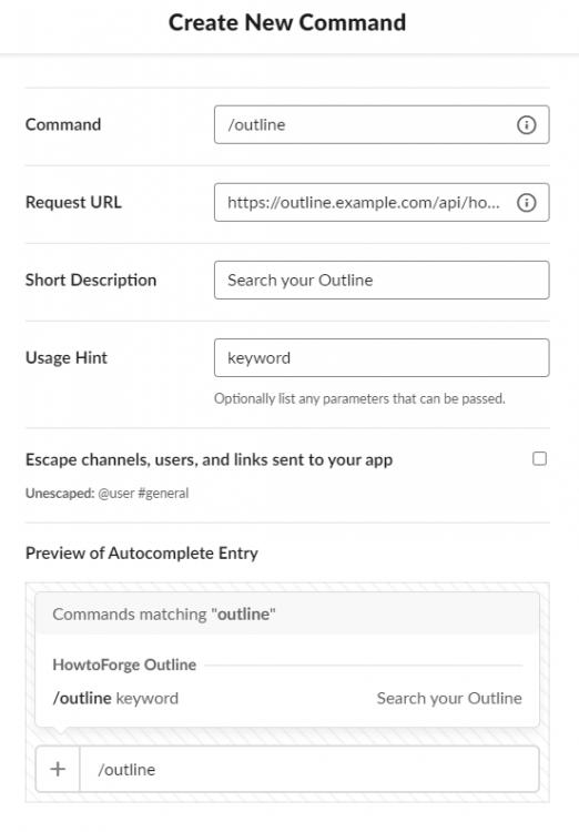 Gliederung Wiki Slack-Befehl erstellen