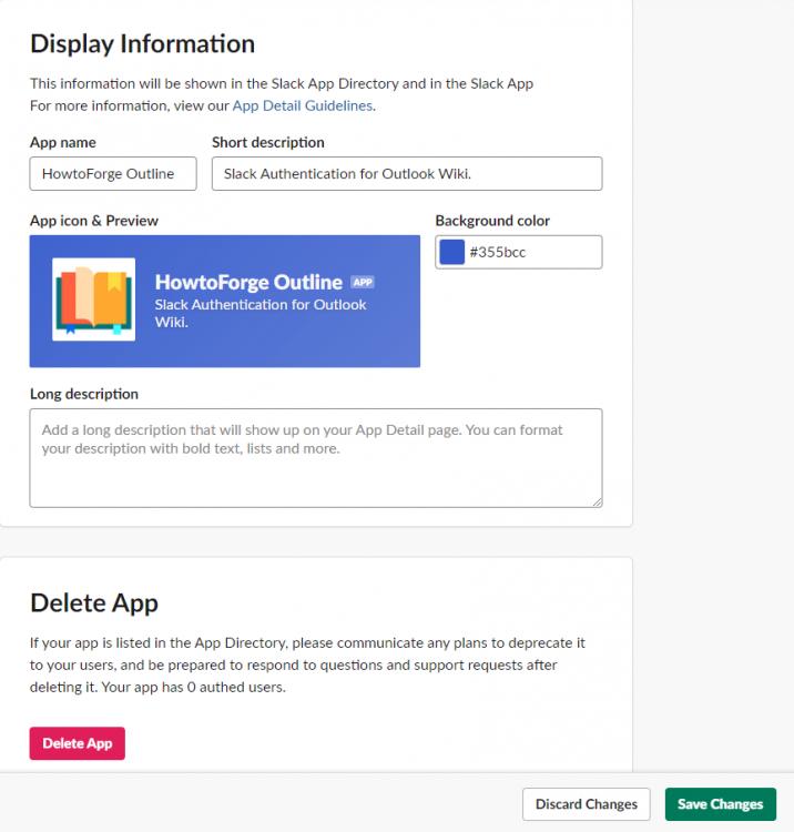 Slack Neue App Optionen