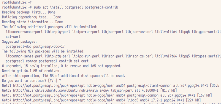 install postgresql