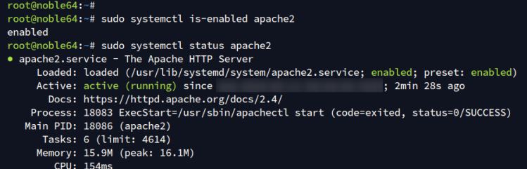 apache2 prüfen