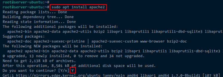 apache2 installieren