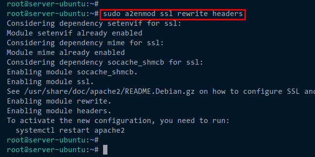 Apache-Module aktivieren