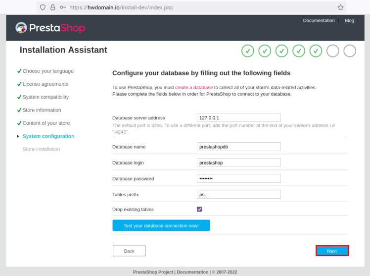 Datenbank-Konfiguration