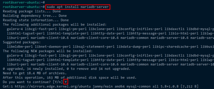 mariadb installieren