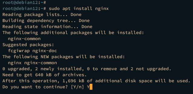 nginx installieren