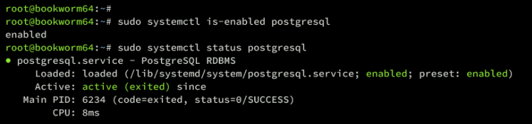 postgresql verifizieren