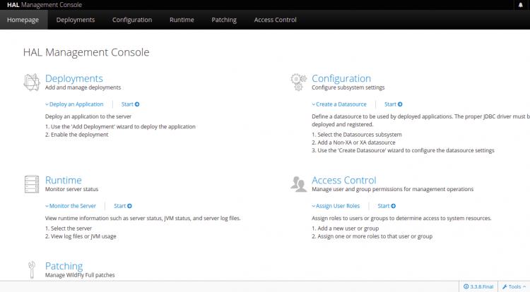 WildFly Admin Dashboard