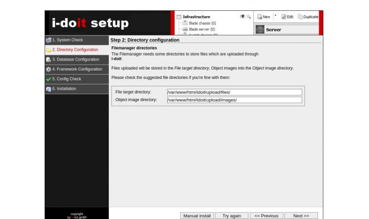 Verzeichnis-Konfiguration