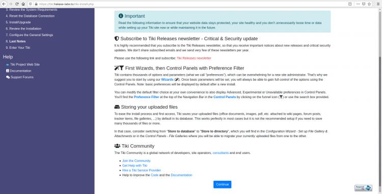 TikiWiki Installation Notes