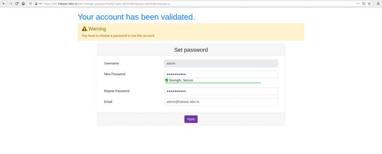 Neuen Admin-Benutzer und Passwort für TikiWiki erstellen