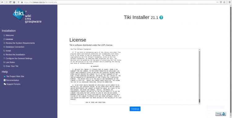 TikiWiki-Lizenzvertrag